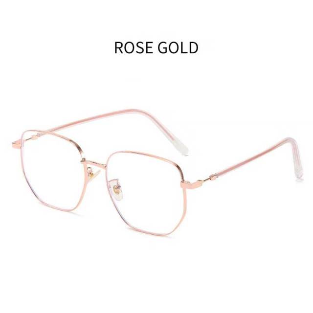 Classic Irregular Metal Frames Anti-Blue Light Optical Glasses Round Frame Goggle Eyeware Zonnebril Dames