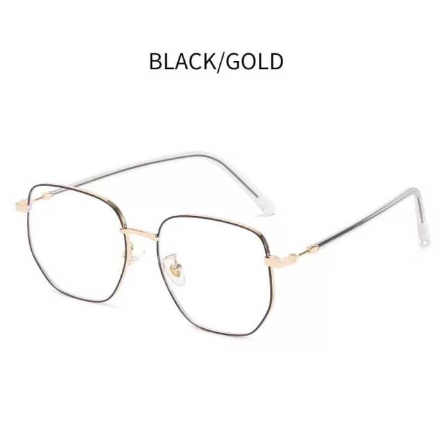 Classic Irregular Metal Frames Anti-Blue Light Optical Glasses Round Frame Goggle Eyeware Zonnebril Dames