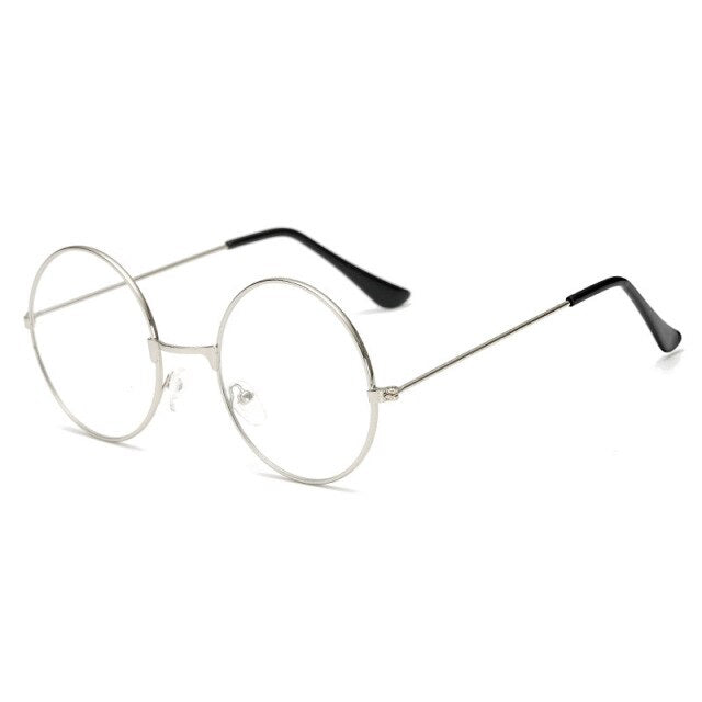 Women Eyeglasses Plain Glasses Optical Frames Metal Round Glasses Frame Literary Retro Eyeware Men Student Computer Goggles E020