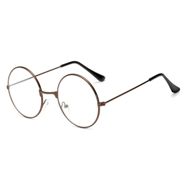 Women Eyeglasses Plain Glasses Optical Frames Metal Round Glasses Frame Literary Retro Eyeware Men Student Computer Goggles E020