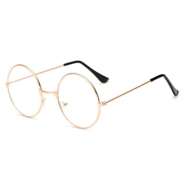 Women Eyeglasses Plain Glasses Optical Frames Metal Round Glasses Frame Literary Retro Eyeware Men Student Computer Goggles E020